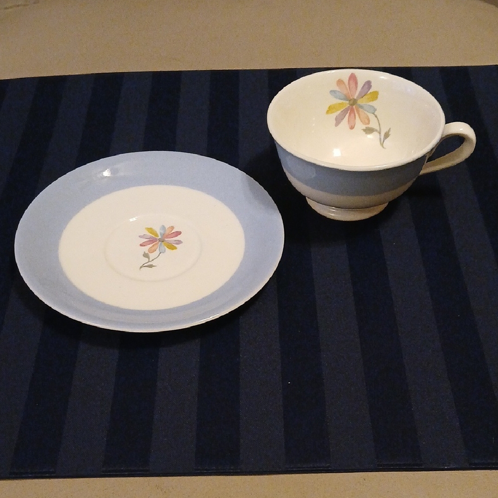 Steubenville Footed Cup and Saucer Set